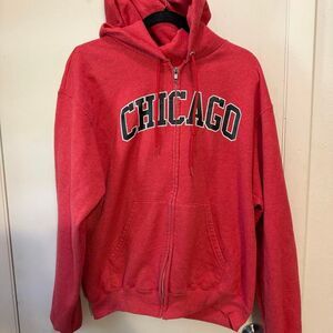 Champion Men's Red and Black Zip Up